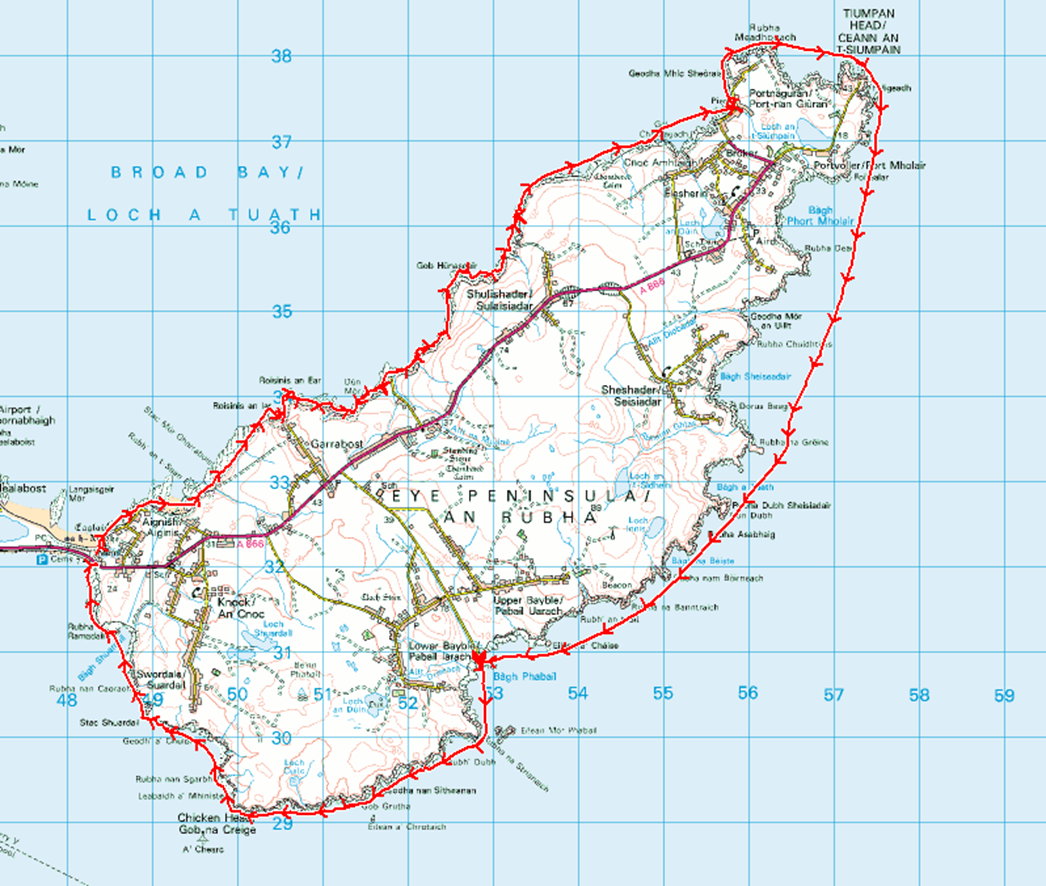 A map of a island

Description automatically generated