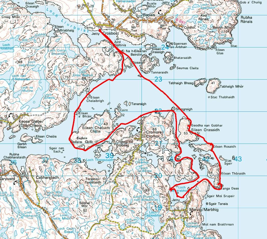 A map of land with a red line

Description automatically generated
