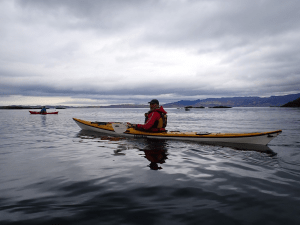 A person in a canoe Description automatically generated with low confidence