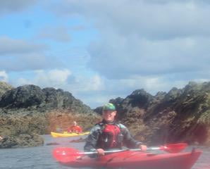 A person in a kayakDescription automatically generated with low confidence