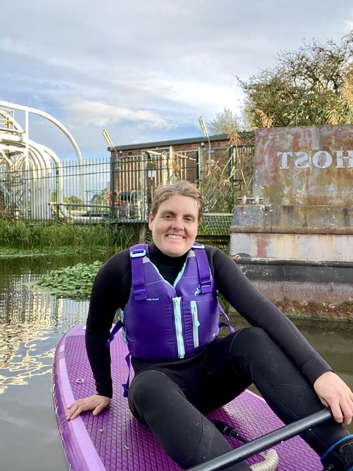 May be an image of 1 person and body of water