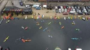 Aerial Shot of the Compound Coburg Dock Paddlefest