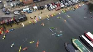 Aerial Shot of the Compound Coburg Dock Paddlefest