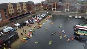Aerial Shot of the Compound Coburg Dock Paddlefest