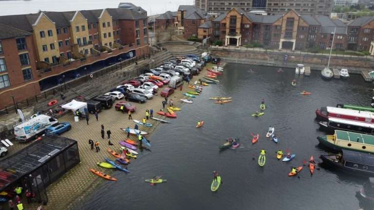 Aerial Shot of the Compound Coburg Dock Paddlefest