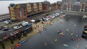 Aerial Shot of the Compound Coburg Dock Paddlefest
