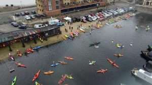 Aerial Shot of the Compound Coburg Dock Paddlefest