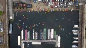 Aerial Shot of the Compound Coburg Dock Paddlefest