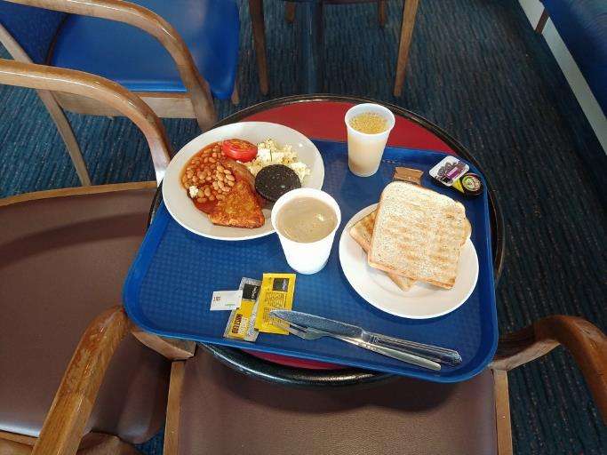 A tray with food on itDescription automatically generated