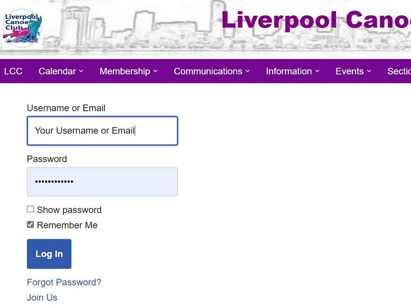 Log in