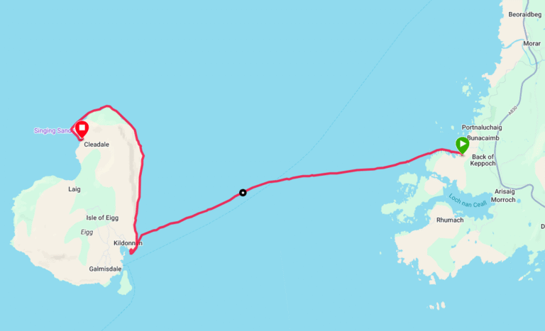 A map of a route AI-generated content may be incorrect.