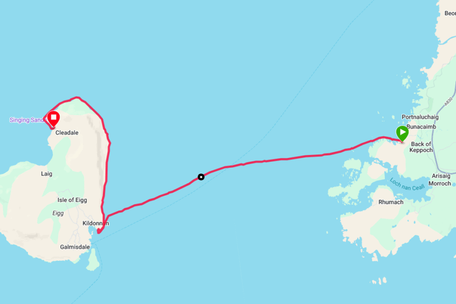 A map of a route AI-generated content may be incorrect.