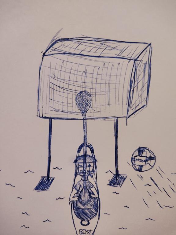 Kendal Canoe Polo Sketch