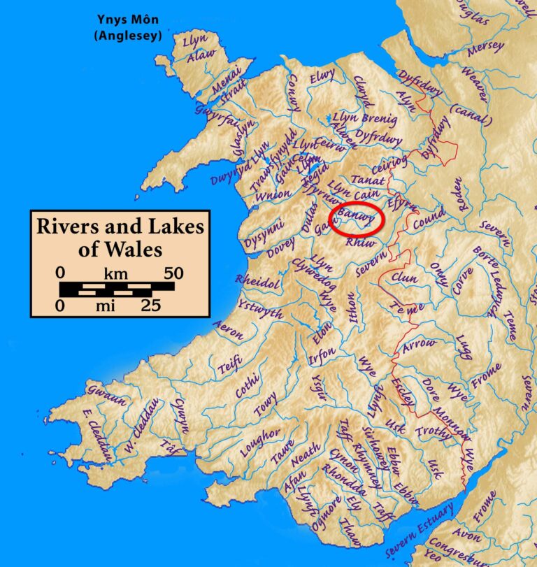 River Map of Wales – Banwy