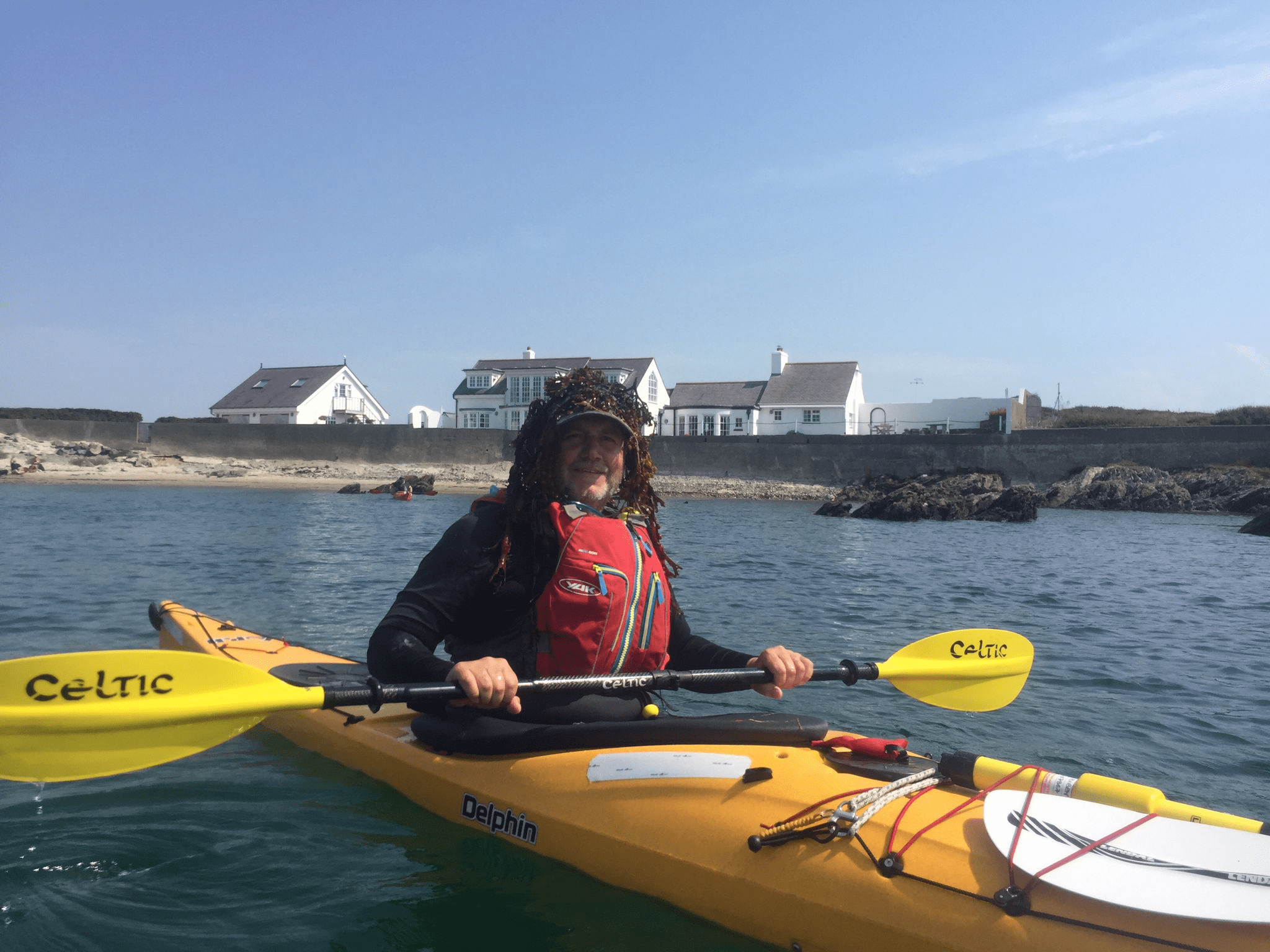 A person in a yellow kayak

Description automatically generated with medium confidence